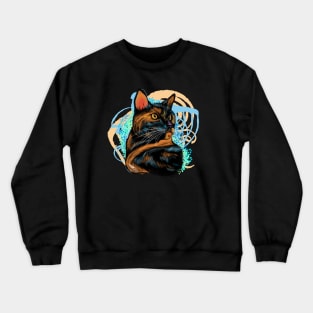 Marozi Posey, Colorful Cat Series #2 Crewneck Sweatshirt